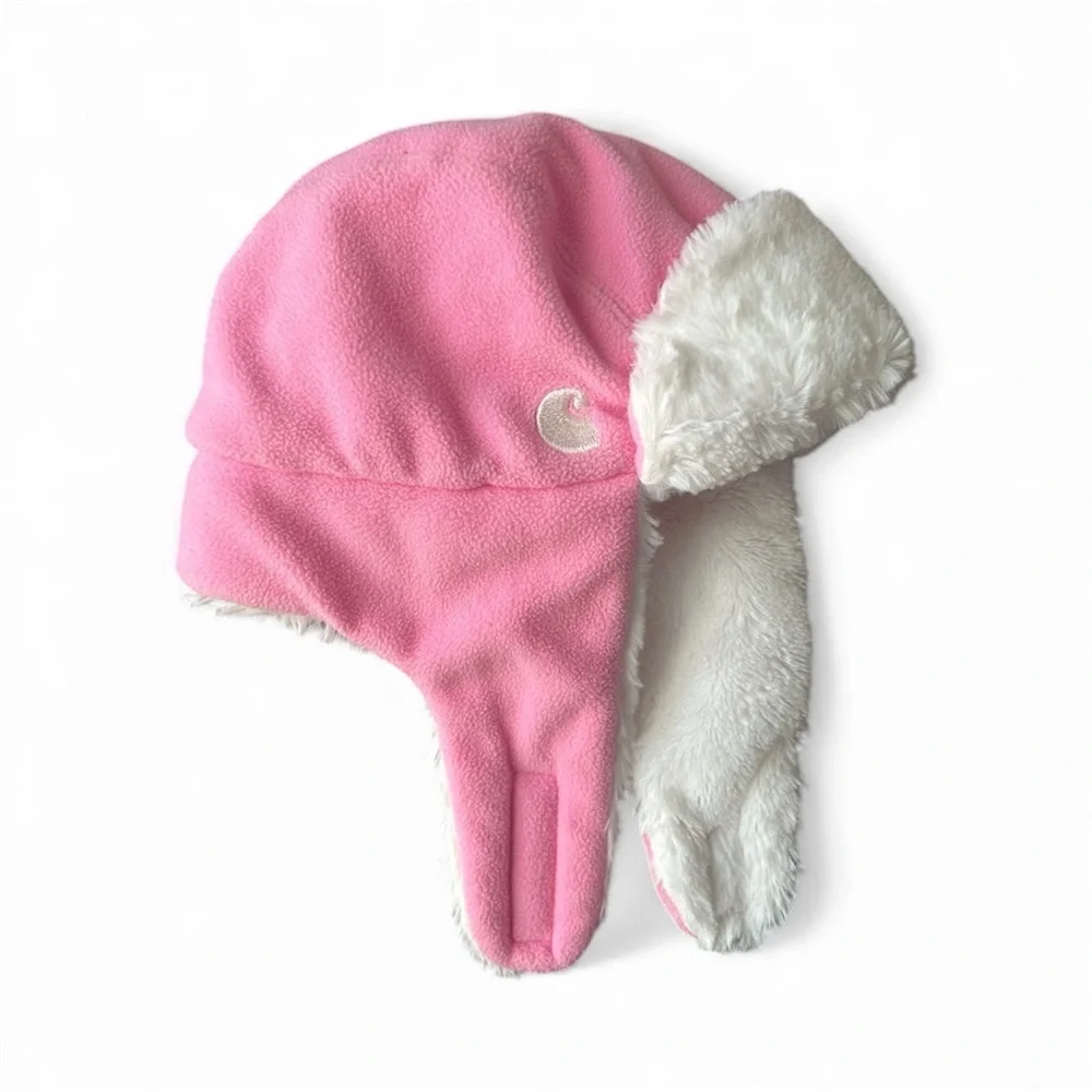 Carhartt Pink Fleece Kids Trapper Hat, 019